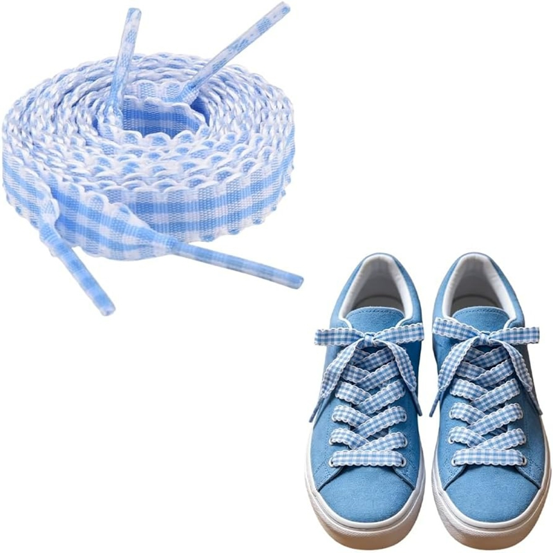 Lace Replacement Flat - 1 paar geruite platte schoenveters voor