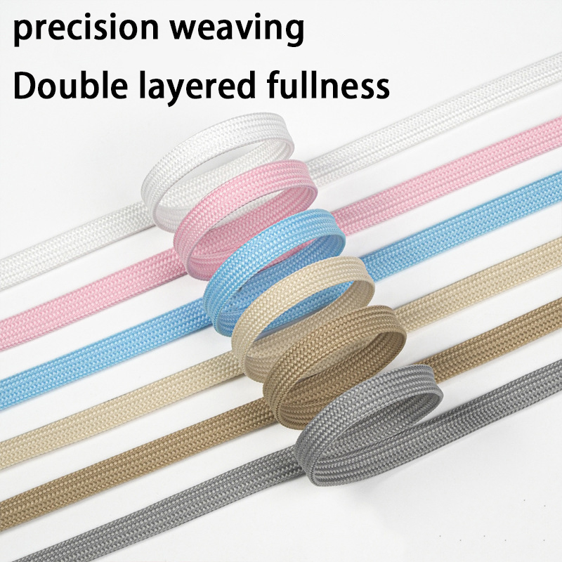 Lace Replacement Flat - Meerkleurige platte schoenveters, dubbellaags geweven vervangende